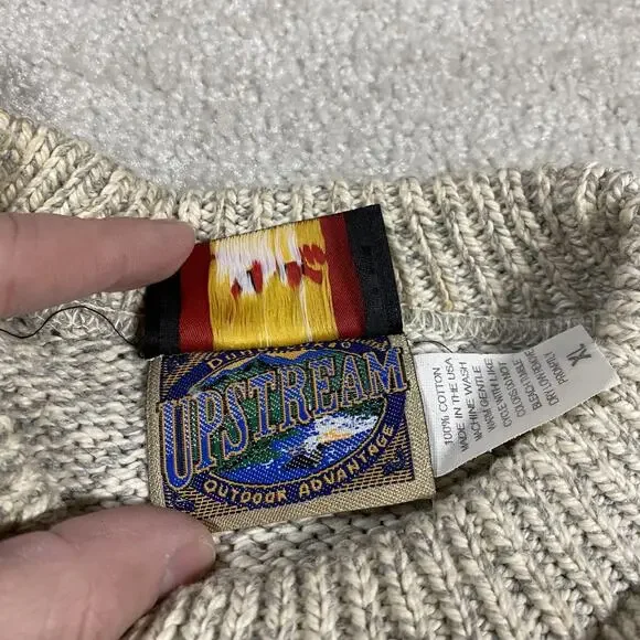 Vintage Buckshot Racing Sweater Mens XL Beige Knit Crewneck Nascar 90s Jones 00 - Picture 5 of 10